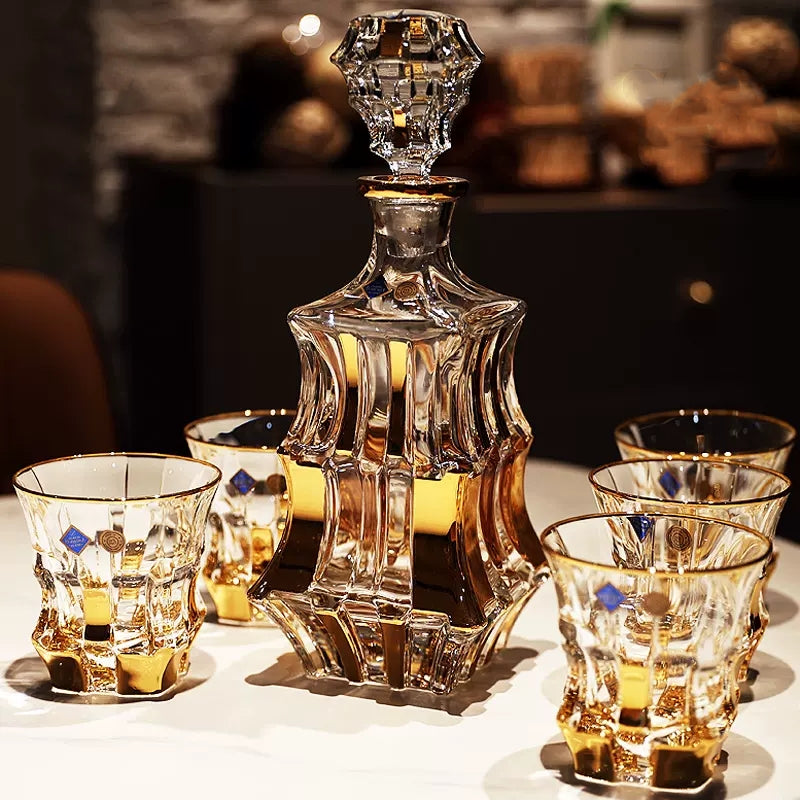 Bohemia Royal Crystal Whiskey Decanter Set