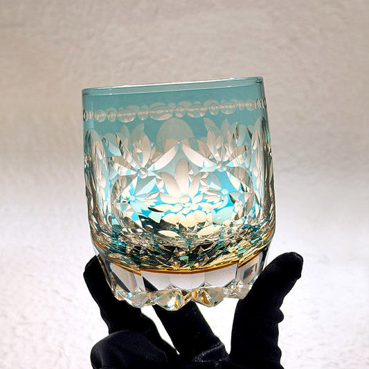 Edo Kiriko Crystal Whisky Glasses – Hand-Cut Flower Ball Design