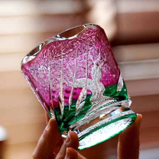 Sakura Edo Kiriko Whiskey Glass - Supreme Collection