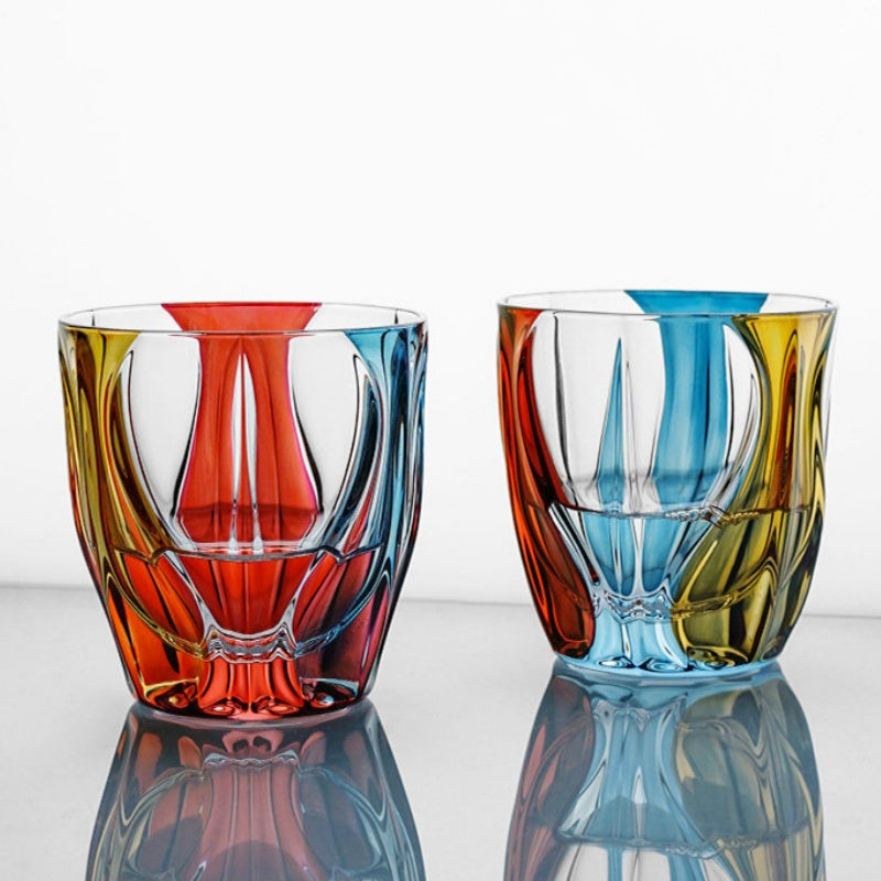 BOHEMIA OCEAN Colored Crystal Whisky Glass