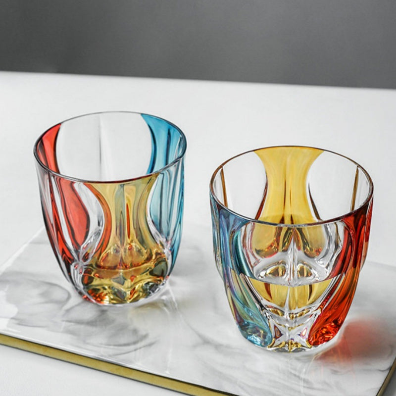 BOHEMIA OCEAN Colored Crystal Whisky Glass