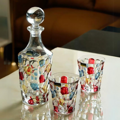 Bohemia Radiant Spectrum Crystal Whisky Decanter Set