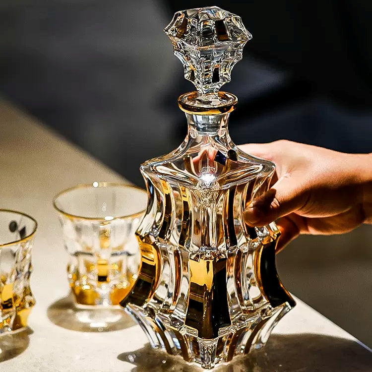 Bohemia Royal Crystal Whiskey Decanter Set