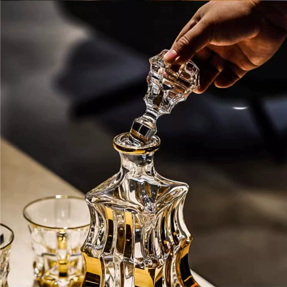 Bohemia Royal Crystal Whiskey Decanter Set