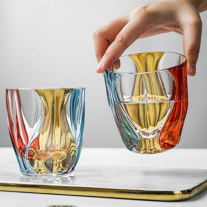 BOHEMIA OCEAN Colored Crystal Whisky Glass