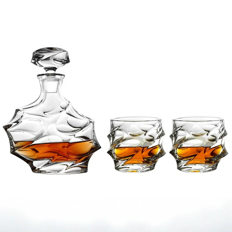 BOHEMIA CALYPSO Crystal Whisky Decanter Set