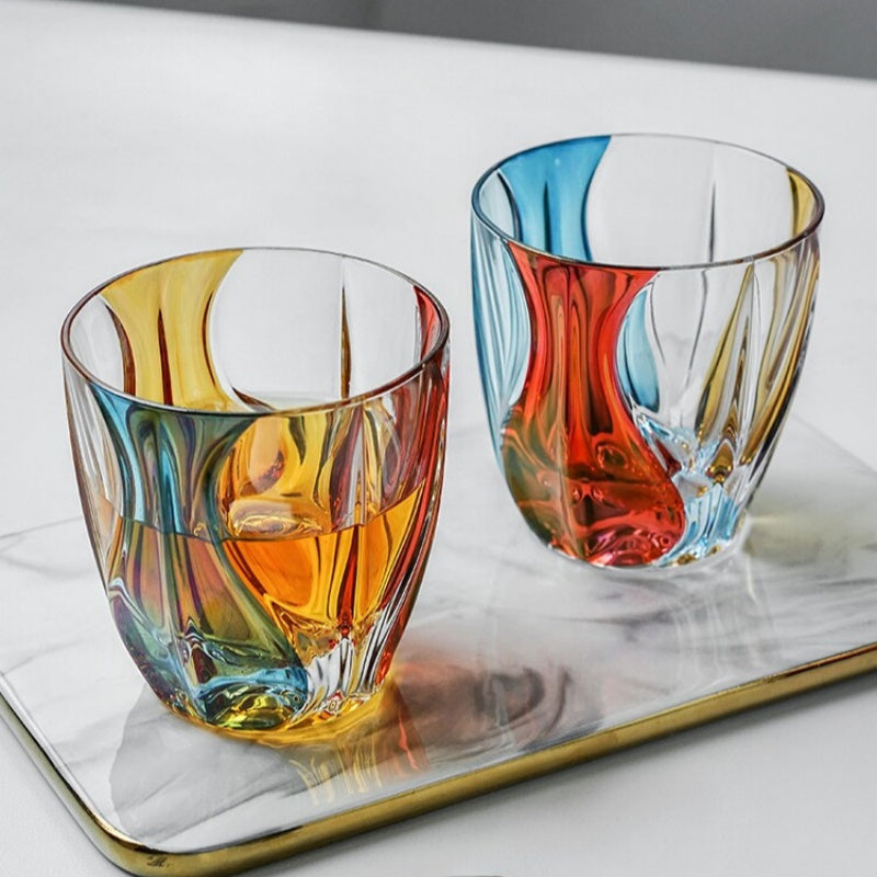 BOHEMIA OCEAN Colored Crystal Whisky Glass