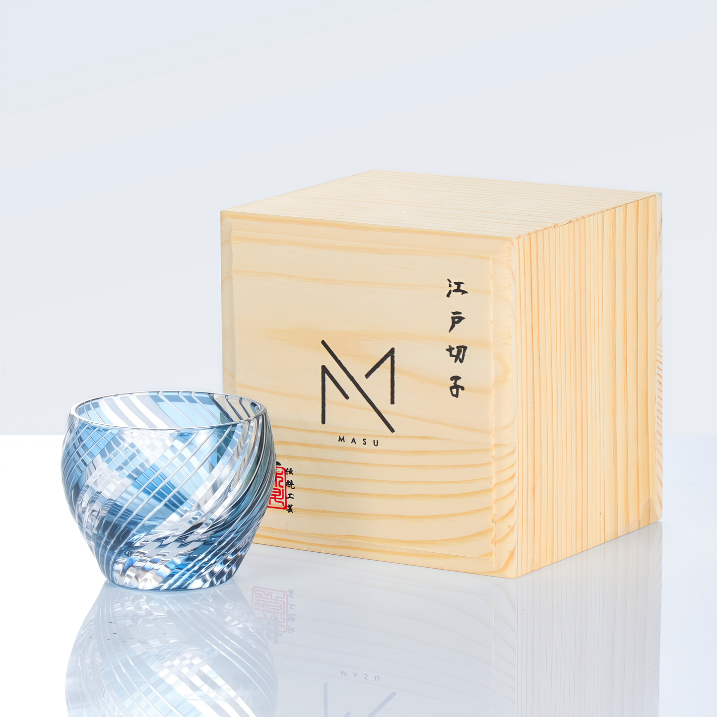 Edo Kiriko Handcrafted Ao Sake Glass Collection