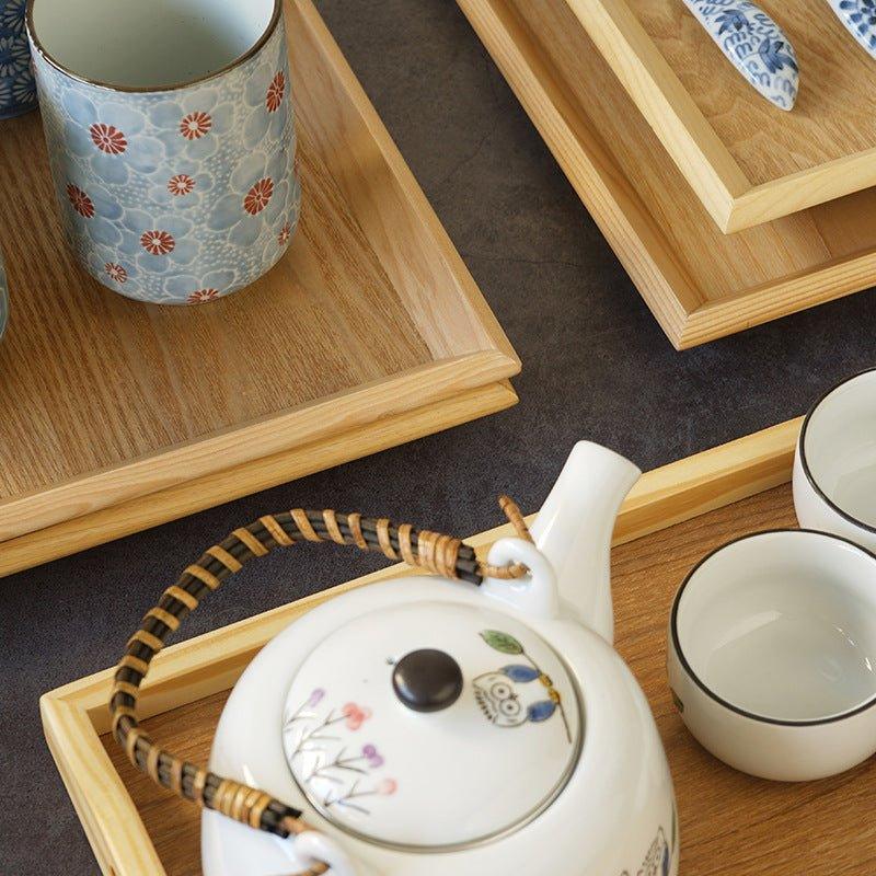 Japanese Rectangular Solid Wood Trays