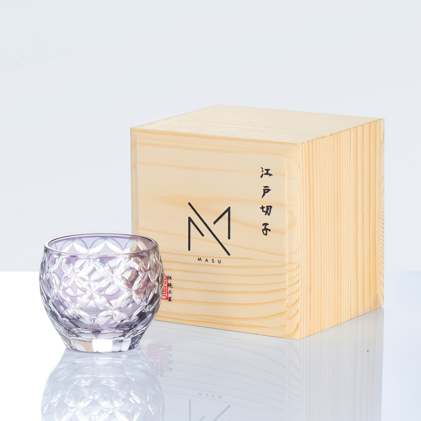 Edo Kiriko Handcrafted Murasaki Sake Glass Collection