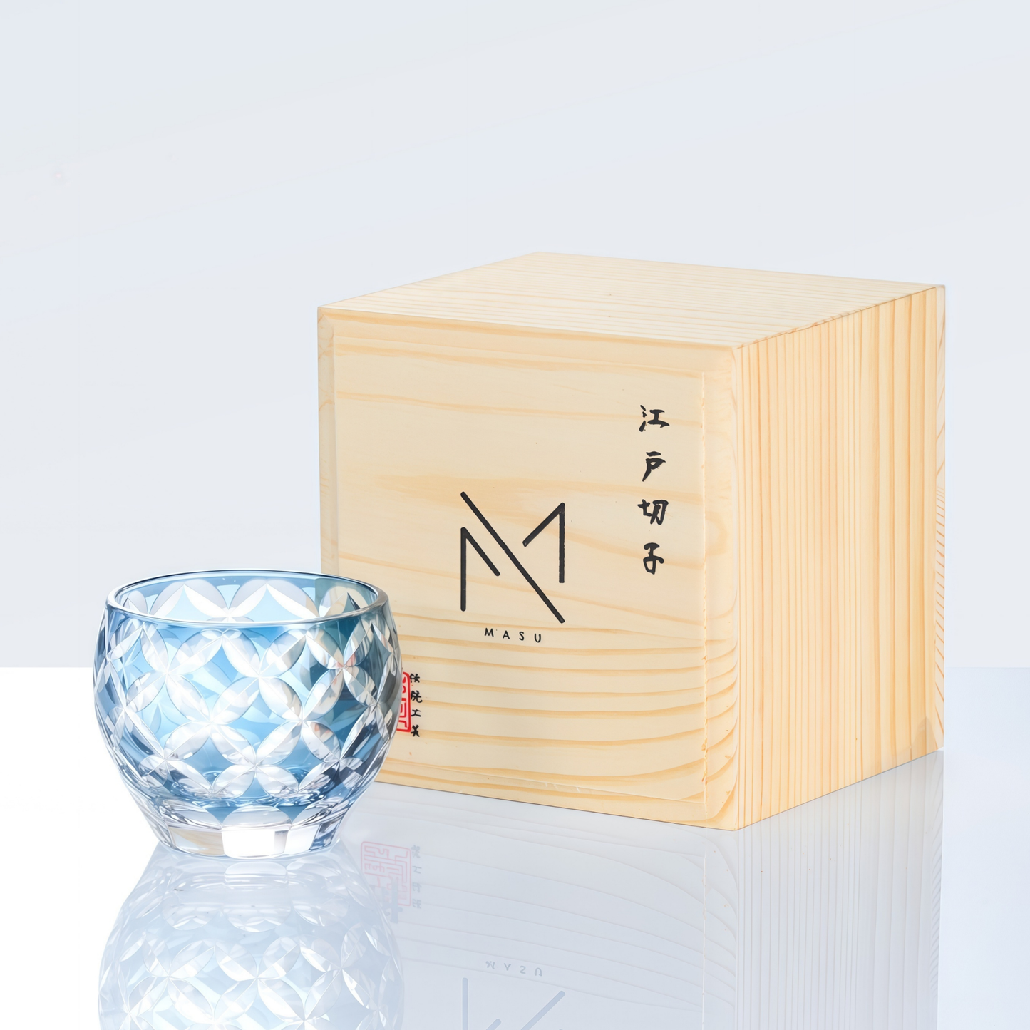Edo Kiriko Handcrafted Ao Sake Glass Collection