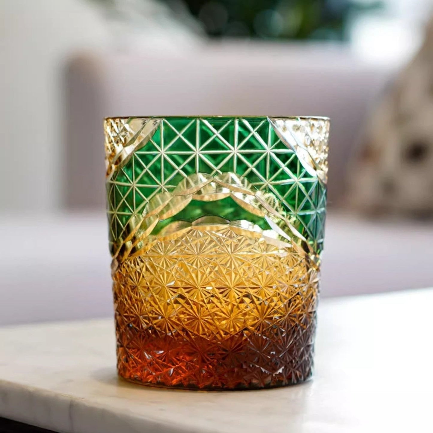 Landscape Japanese Edo Kiriko Whisky Glass