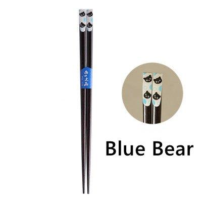 Japanese Wooden Cartoon Themed Chopsticks