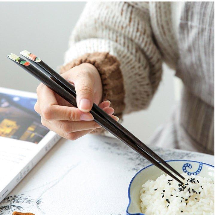 Japanese Wooden Cartoon Themed Chopsticks