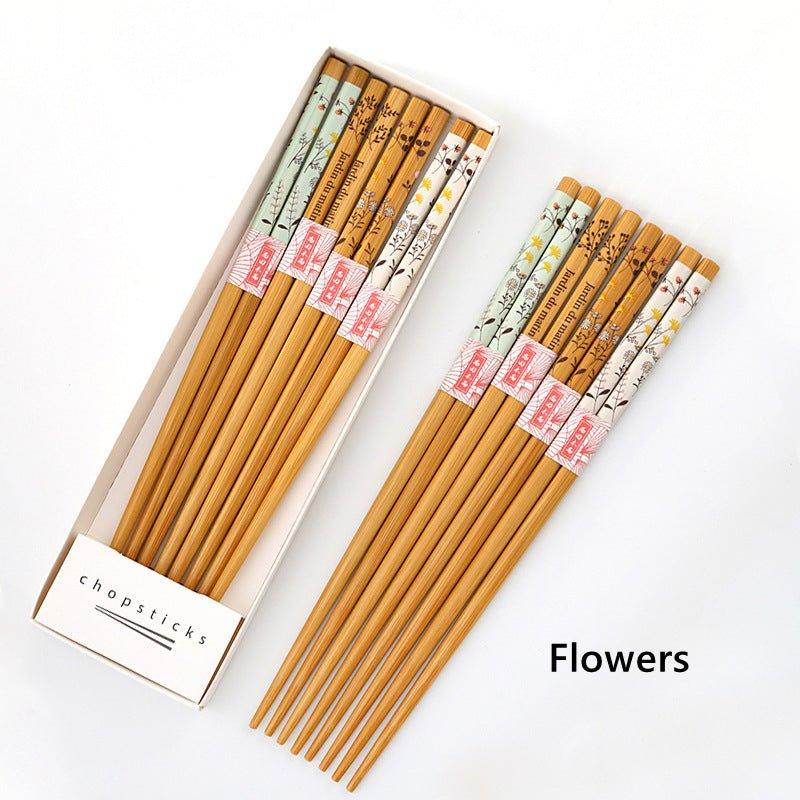 Japanese Home-style Themed Bamboo Chopsticks Sets