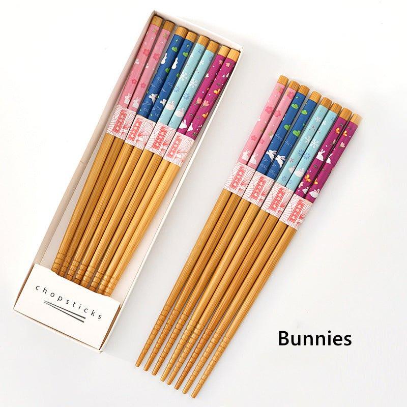 Japanese Home-style Themed Bamboo Chopsticks Sets