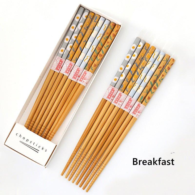 Japanese Home-style Themed Bamboo Chopsticks Sets
