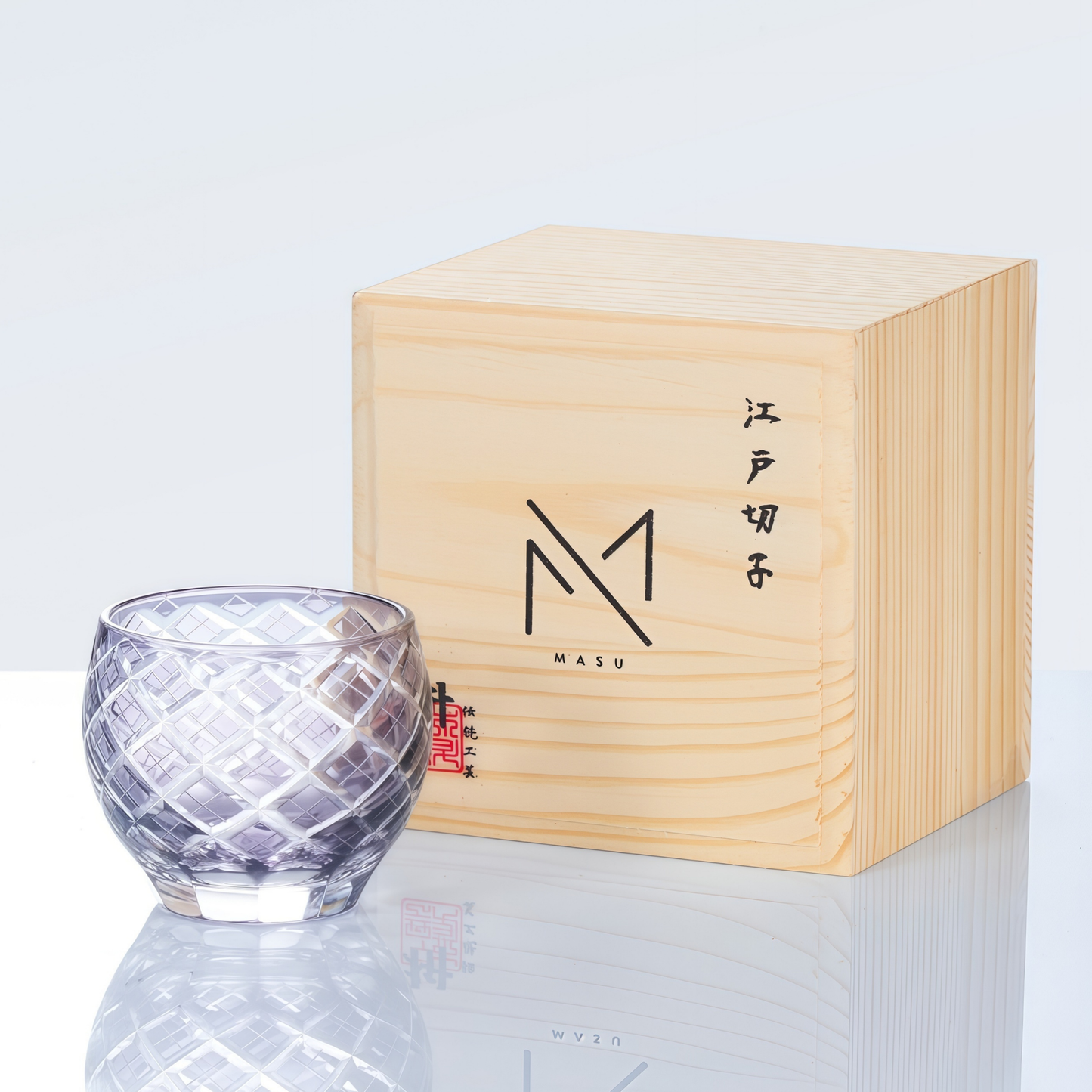 Edo Kiriko Handcrafted Murasaki Sake Glass Collection