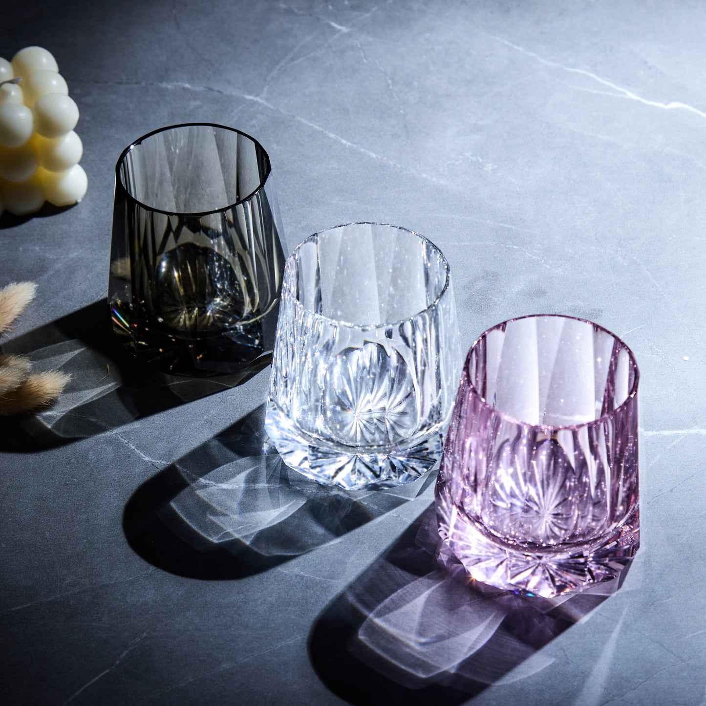 Edo Kiriko Kage-Hana Hand-Cut Whisky Glass