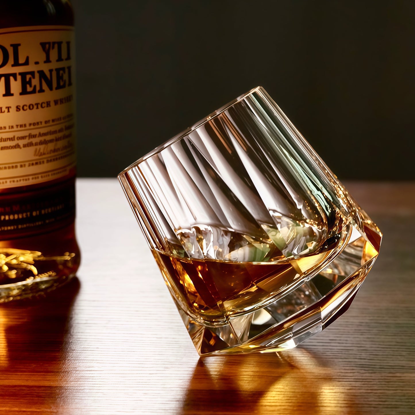 Edo Kiriko Hikari-Tsuzumi Hand-Cut Whisky Glass