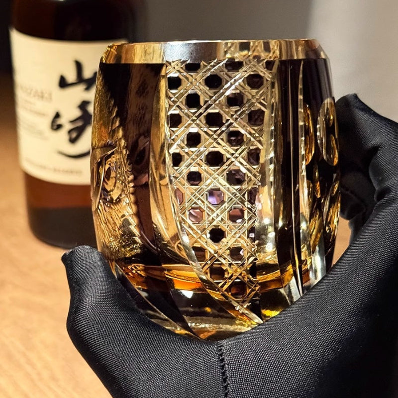 Edo Kiriko Owl Whiskey Glass-Limited
