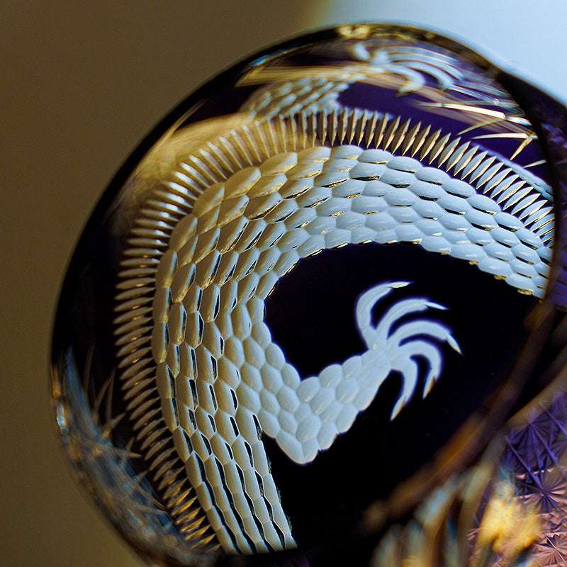 Edo Kiriko Majestic Dragon Hand-Cut Whisky Glass