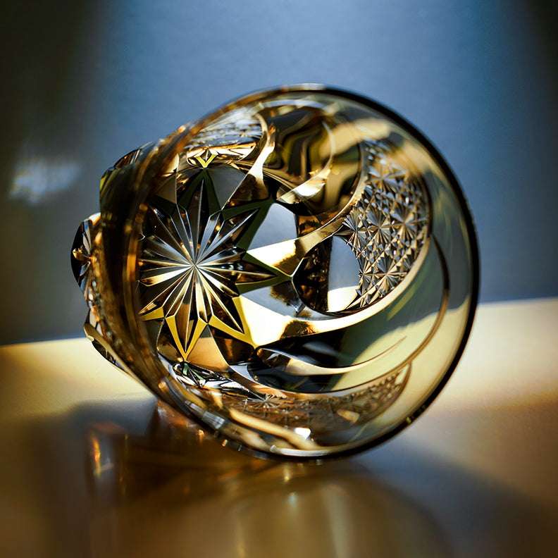 Edo Kiriko Shadow Luminary Hand-Cut Whisky Glass
