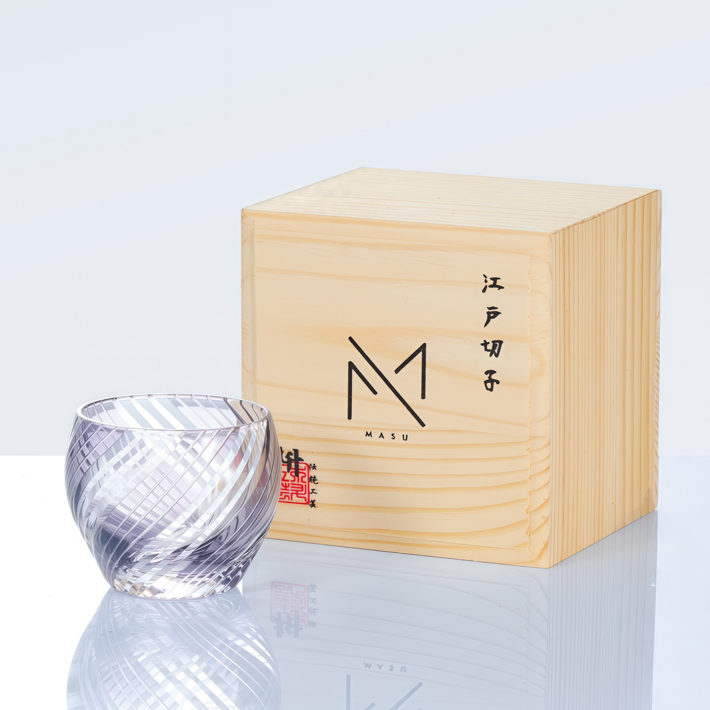 Edo Kiriko Handcrafted Murasaki Sake Glass Collection