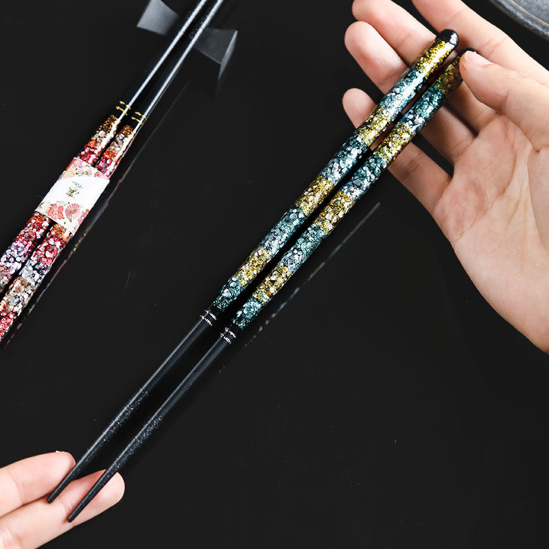 Japanese Handcrafted Starry Night Wooden Chopsticks – A Glimmer of the Cosmos for Your Table