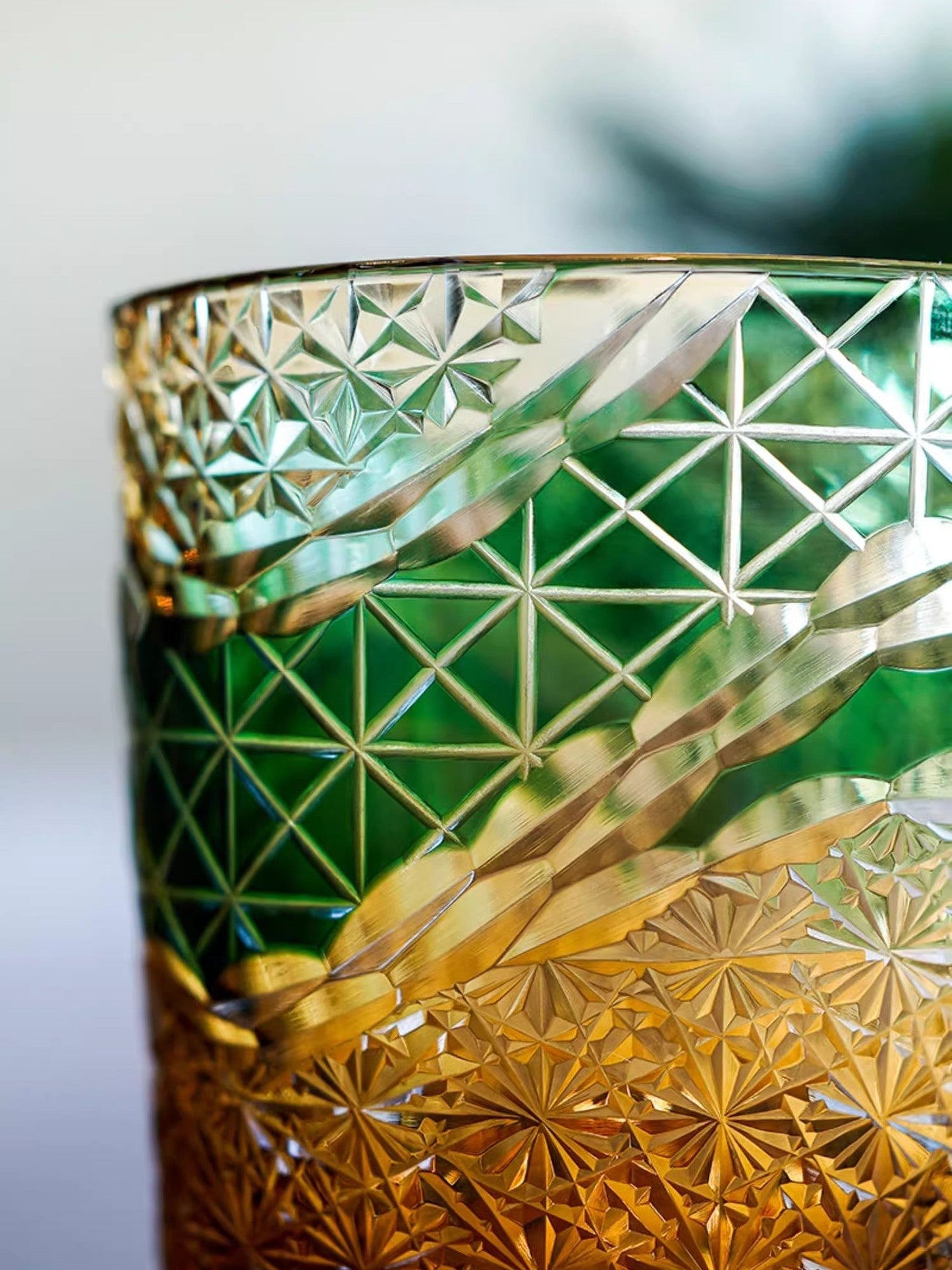 Landscape Japanese Edo Kiriko Whisky Glass