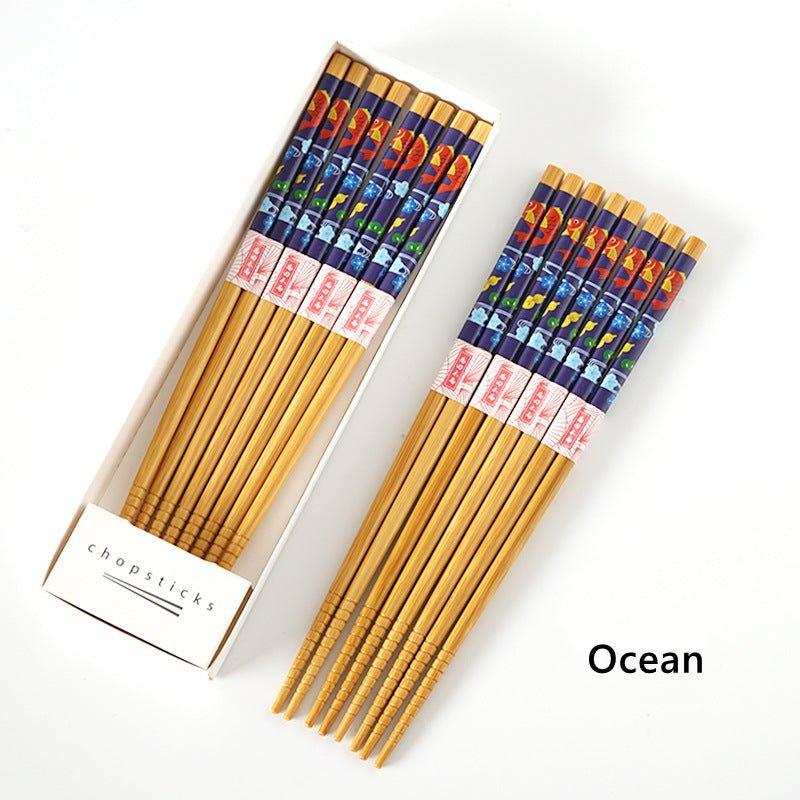 Japanese Home-style Themed Bamboo Chopsticks Sets