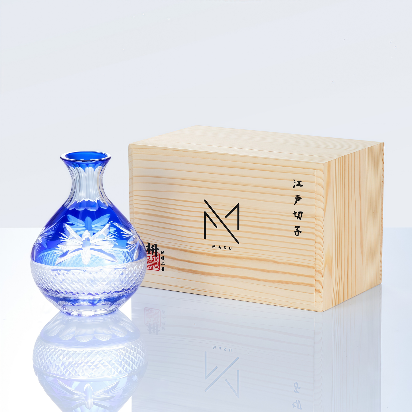 Edo Kiriko Handcrafted Marutoku Sake Collection