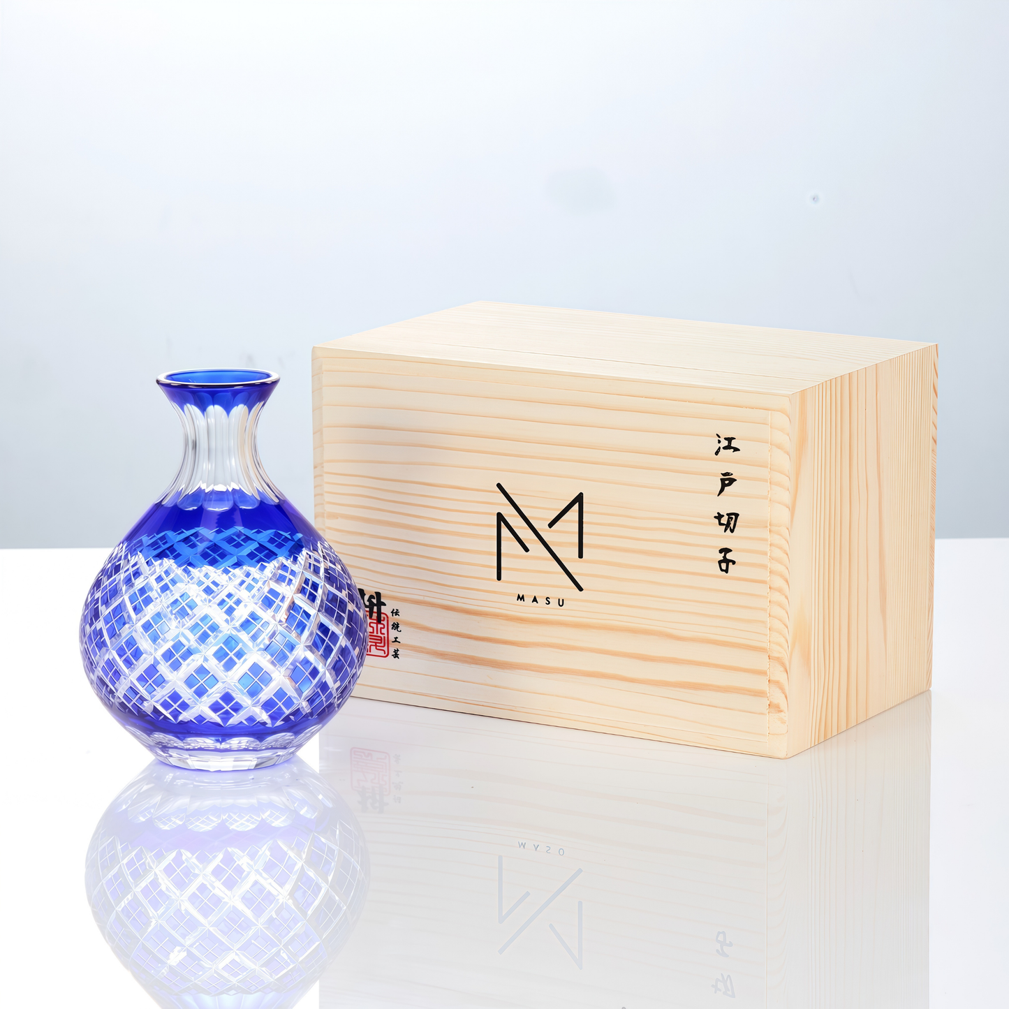 Edo Kiriko Handcrafted Marutoku Sake Collection