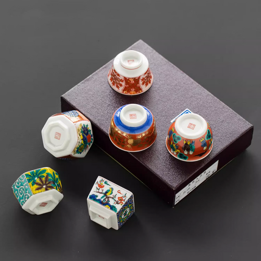 Kutaniyaki Classic Vintage Era Tea Cup Set