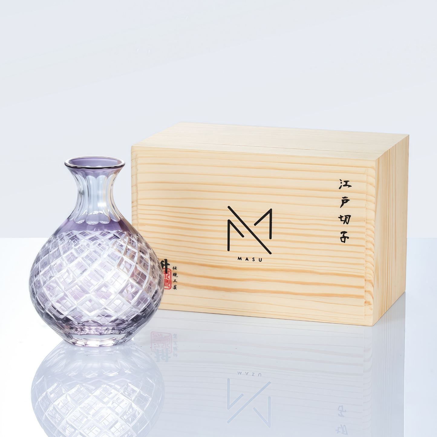 Edo Kiriko Handcrafted Murasaki Sake Glass Collection
