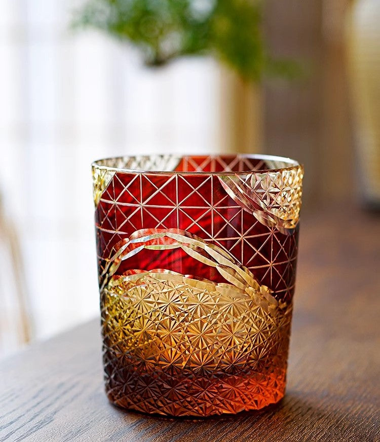 Landscape Japanese Edo Kiriko Whisky Glass