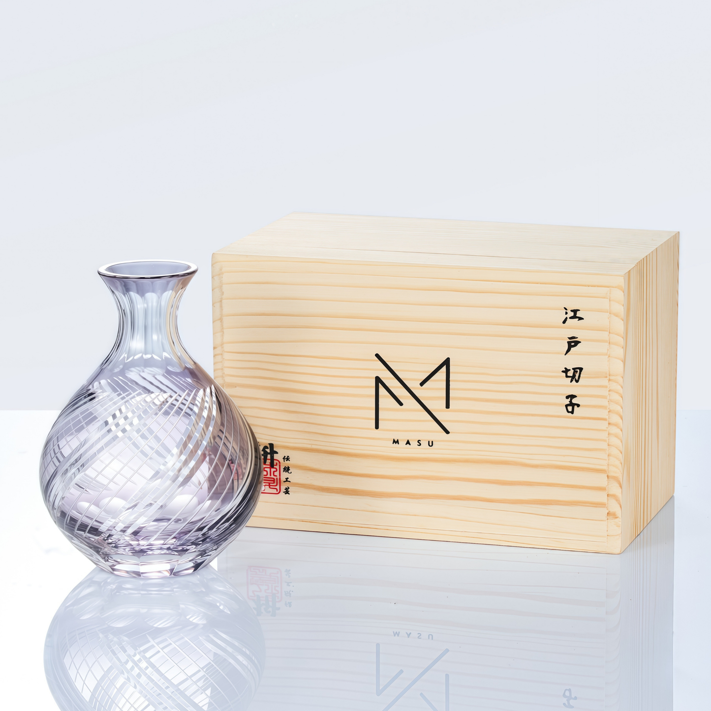 Edo Kiriko Handcrafted Murasaki Sake Glass Collection
