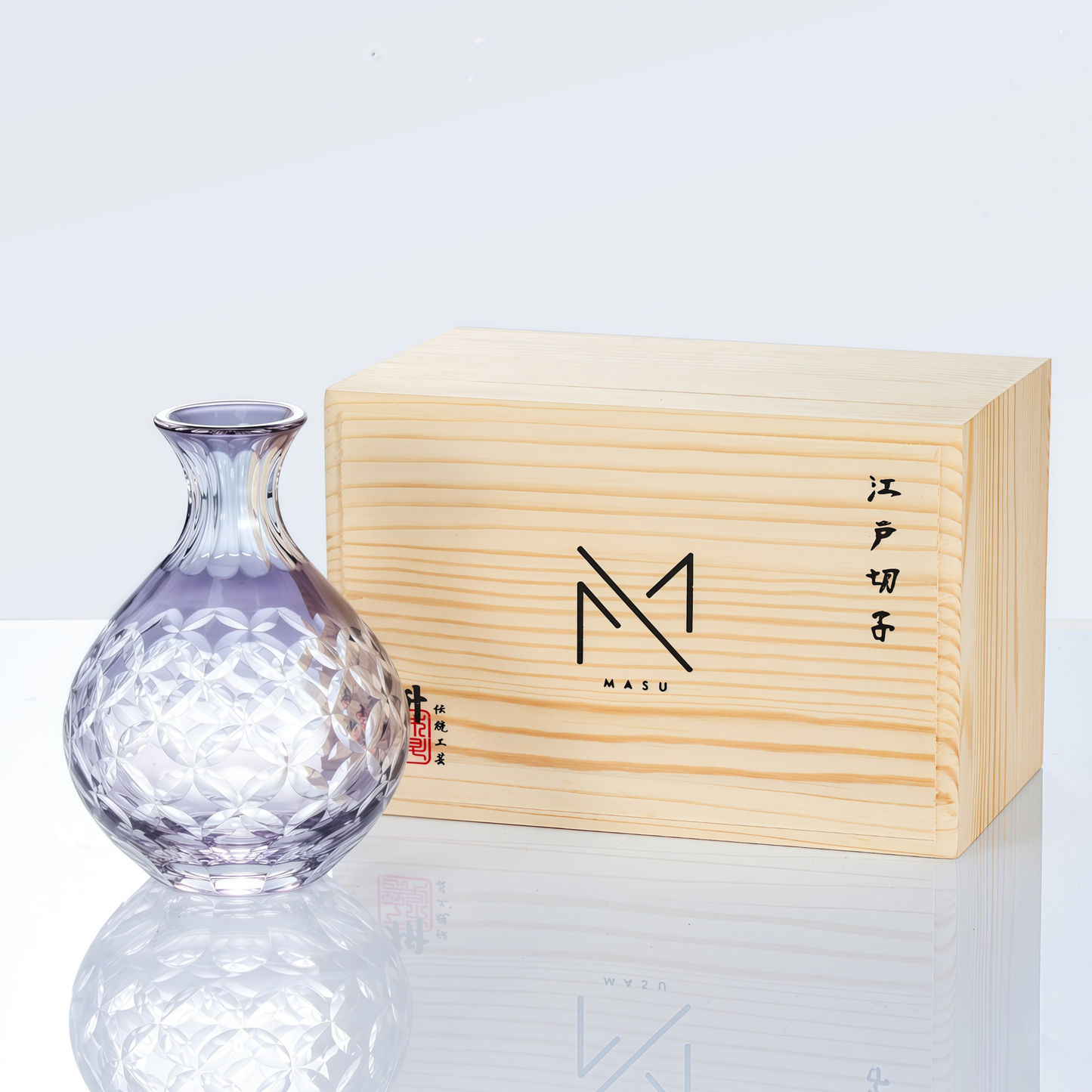 Edo Kiriko Handcrafted Murasaki Sake Glass Collection