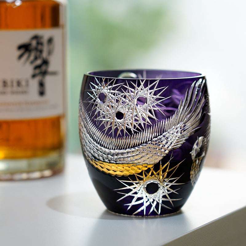Edo Kiriko Majestic Dragon Hand-Cut Whisky Glass