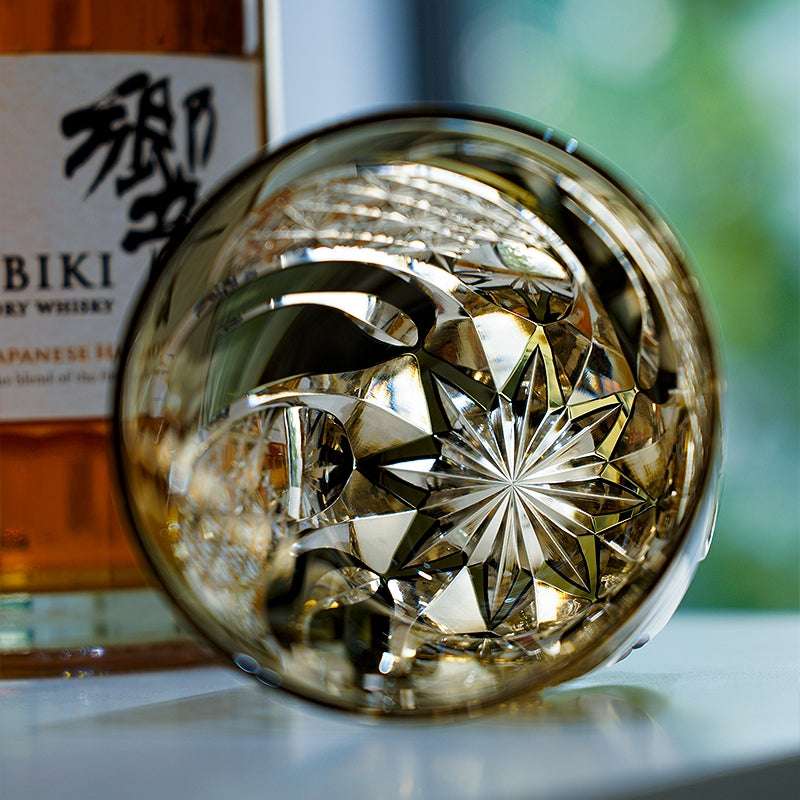 Edo Kiriko Shadow Luminary Hand-Cut Whisky Glass