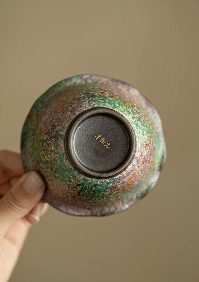 Zen Lotus Aged Clay Two-Piece Gaiwan (Anti-Scald)