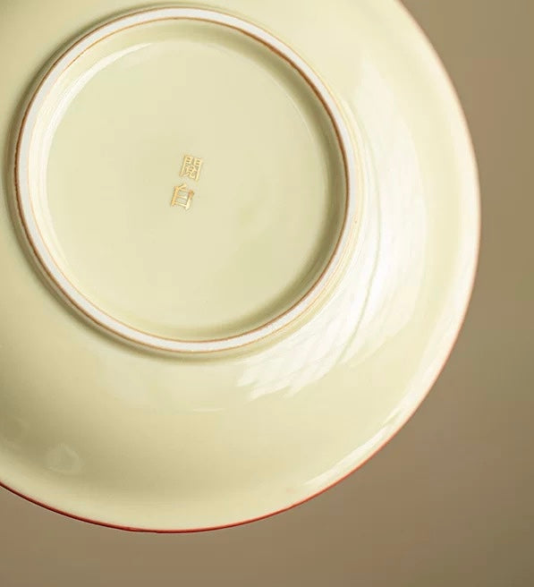 Palace Wall Red Three Friends of Winter Sancai Gaiwan