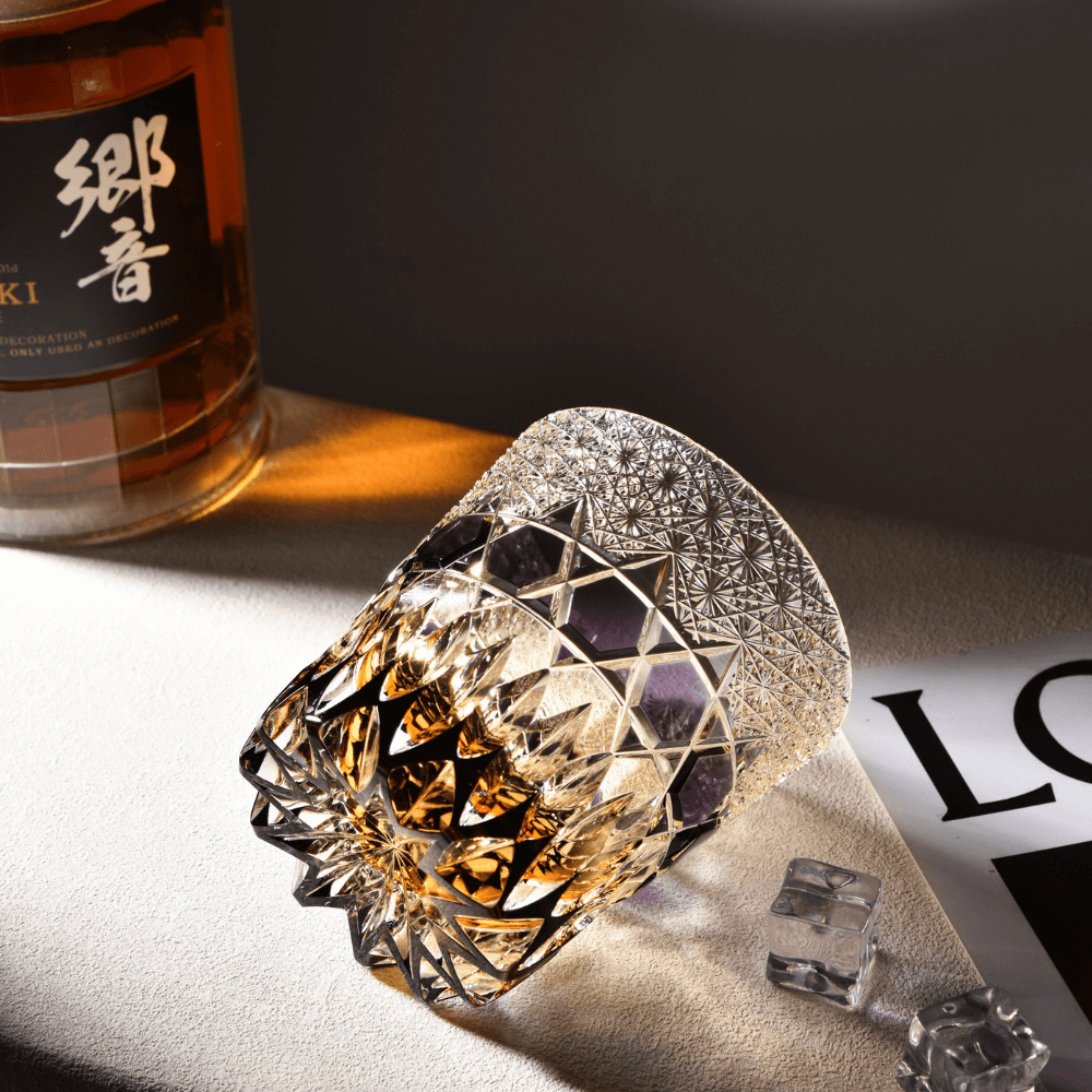 Edo Kiriko Fluorite Hand-Cut Whisky Glass