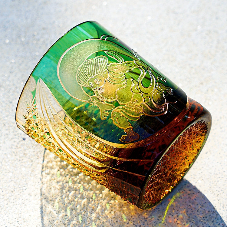 Edo Kiriko Fujin Hand-Cut Whisky Glass