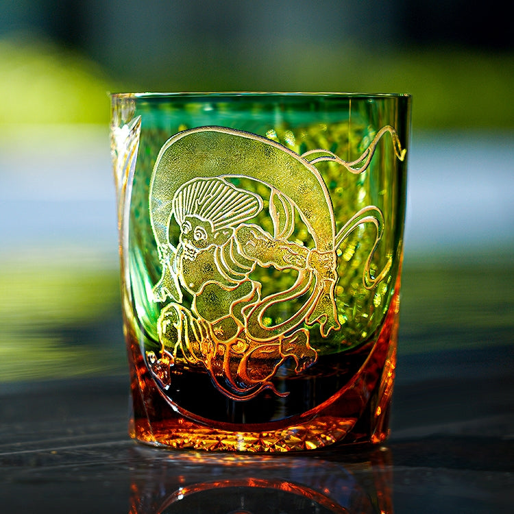 Edo Kiriko Fujin Hand-Cut Whisky Glass