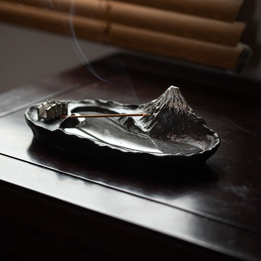 Sakasa Fuji Handcrafted Tin Incense Holder