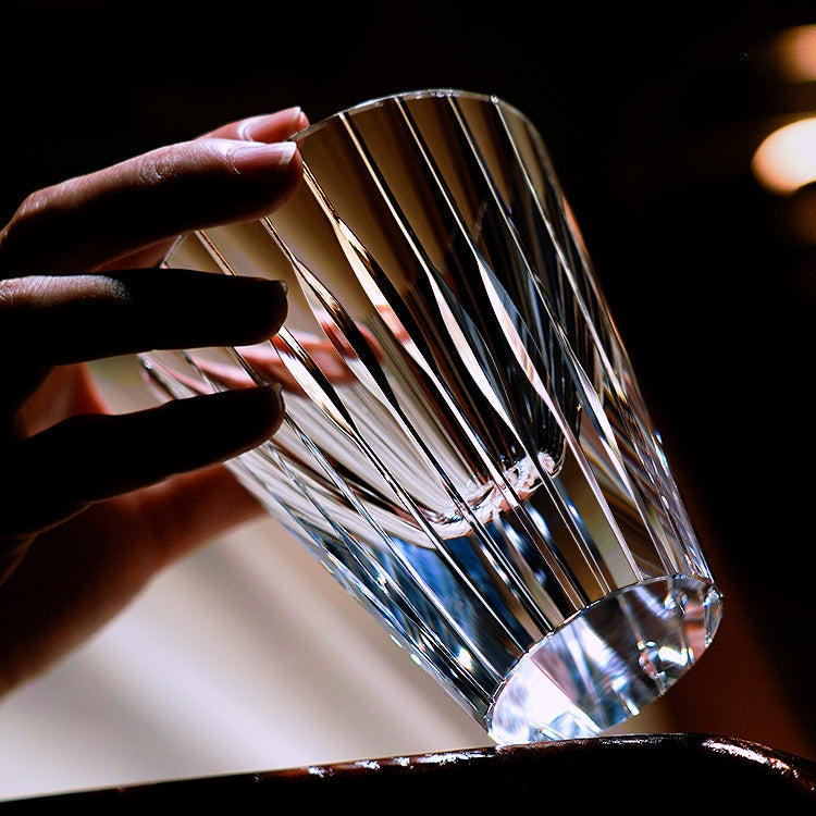Edo Kiriko Handcrafted Starlit Guqin Whisky Glass With Wooden Box