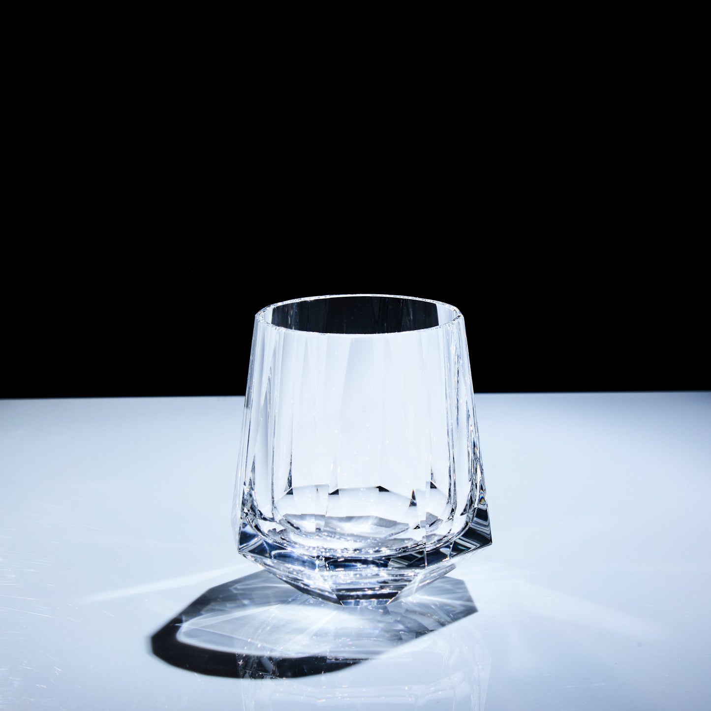 Edo Kiriko Handcrafted Hikari Tsuzumi Whisky Glass With Wooden Box