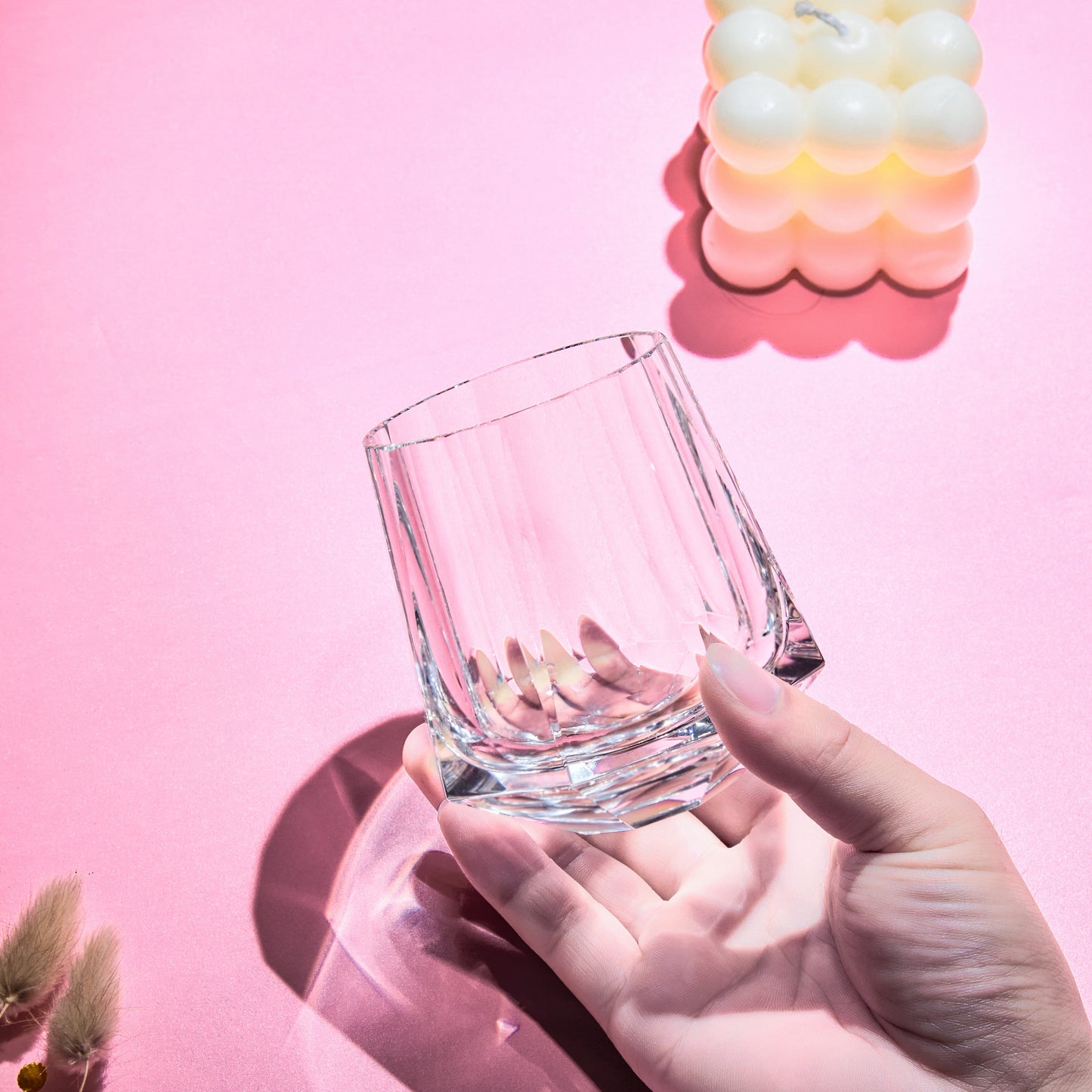 Edo Kiriko Hikari-Tsuzumi Hand-Cut Whisky Glass