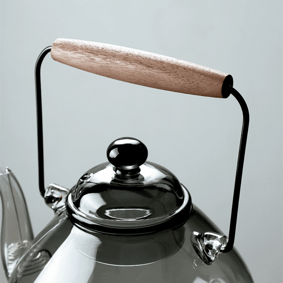 High-Borosilicate Glass Teapot with Lifting Beam Handle